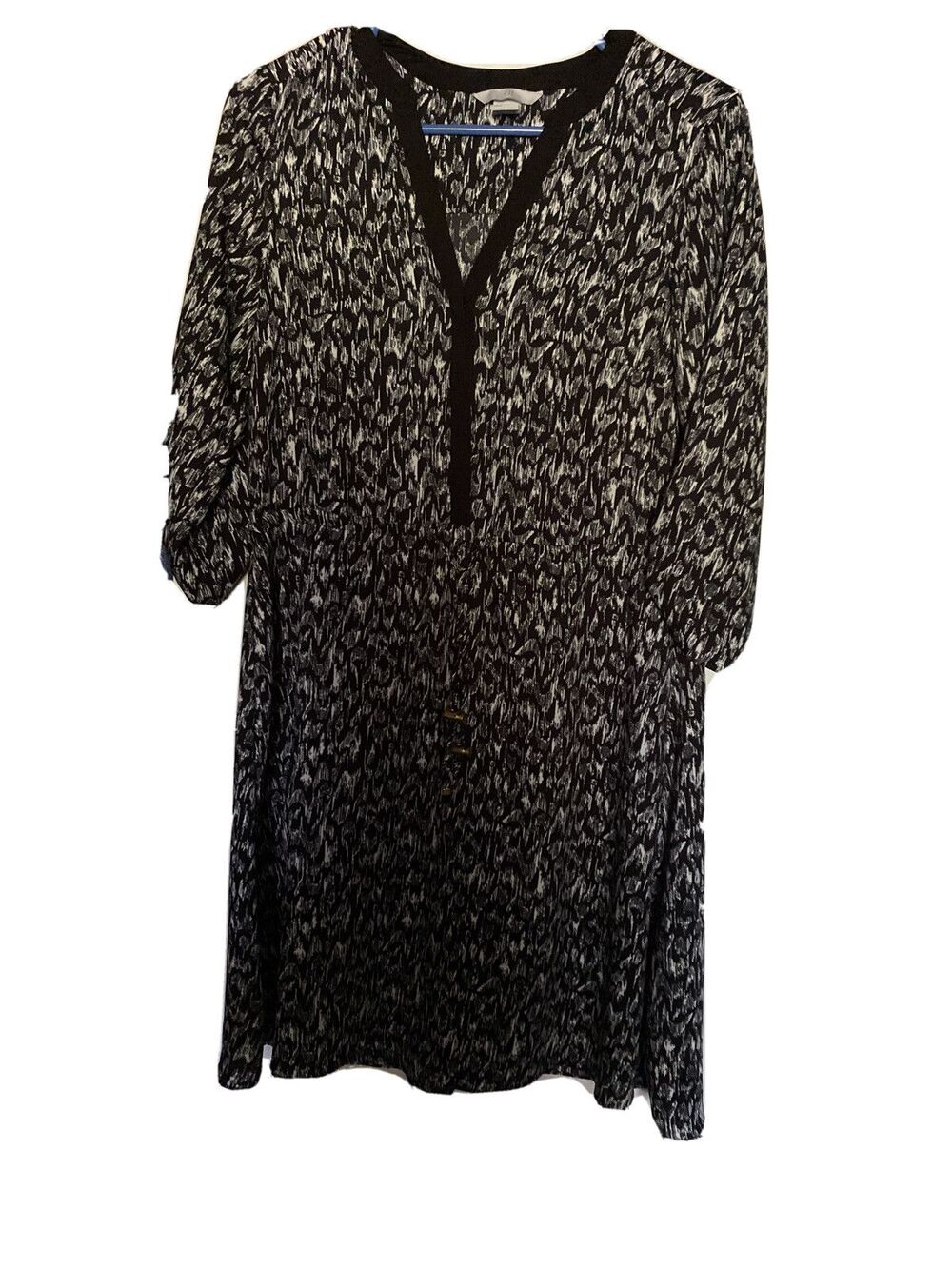 H & M Women’s Black/white Abstract Dress Size 6 Monochromatic Whimsigoth Carrer